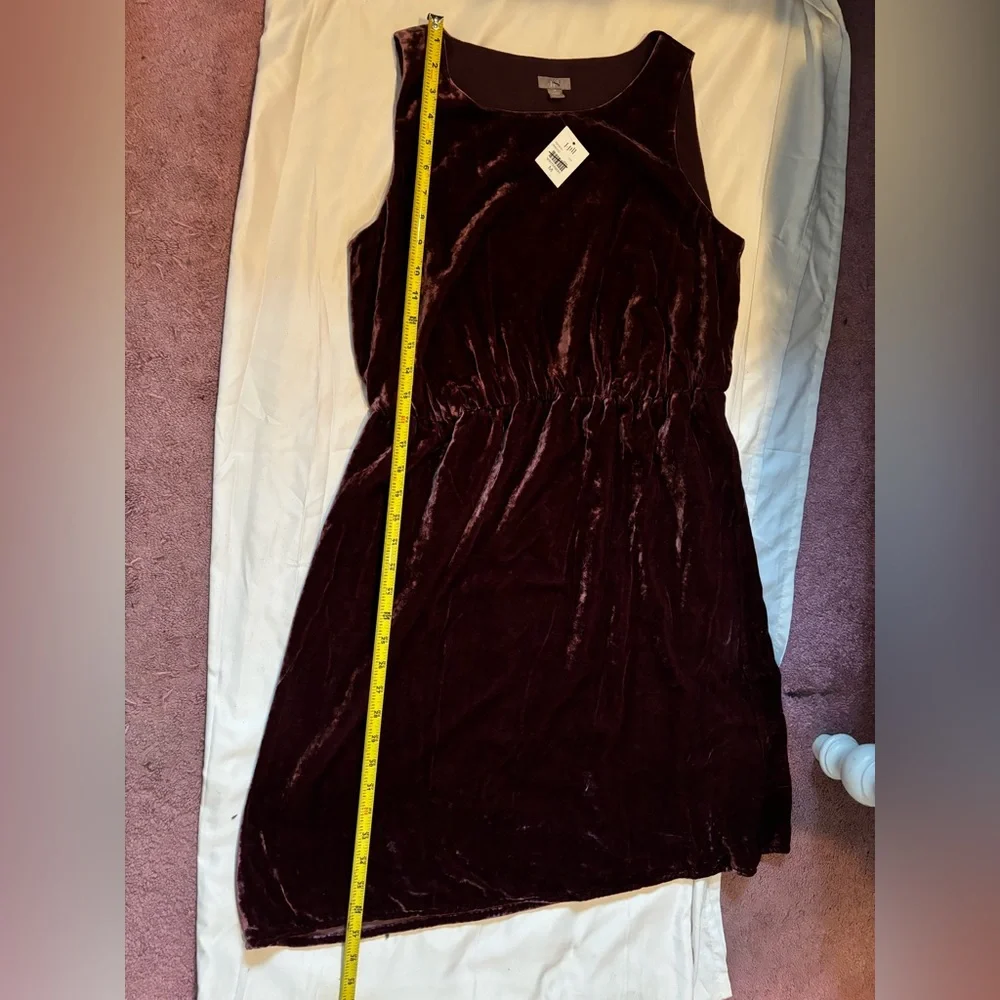 J. Jill Dress Winterberry Velvet Scoop Neck Sleeveless Lined‎ SZ M